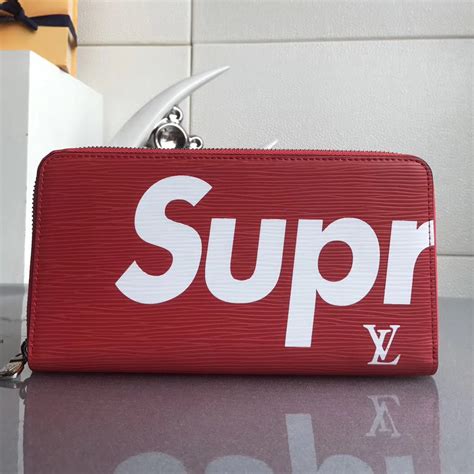 supreme lv wallet red price|louis vuitton wallet supreme.